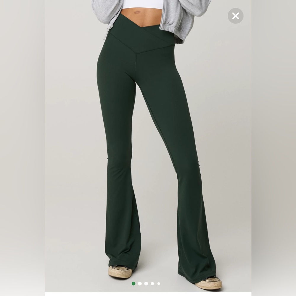 Aerie Dark Green Flare Leggings